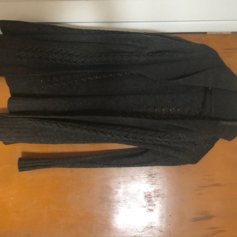 Gray long cardigan